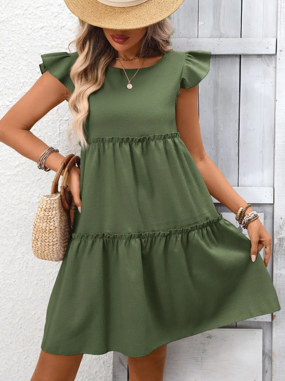 Ruffle Tiered Mini Dress