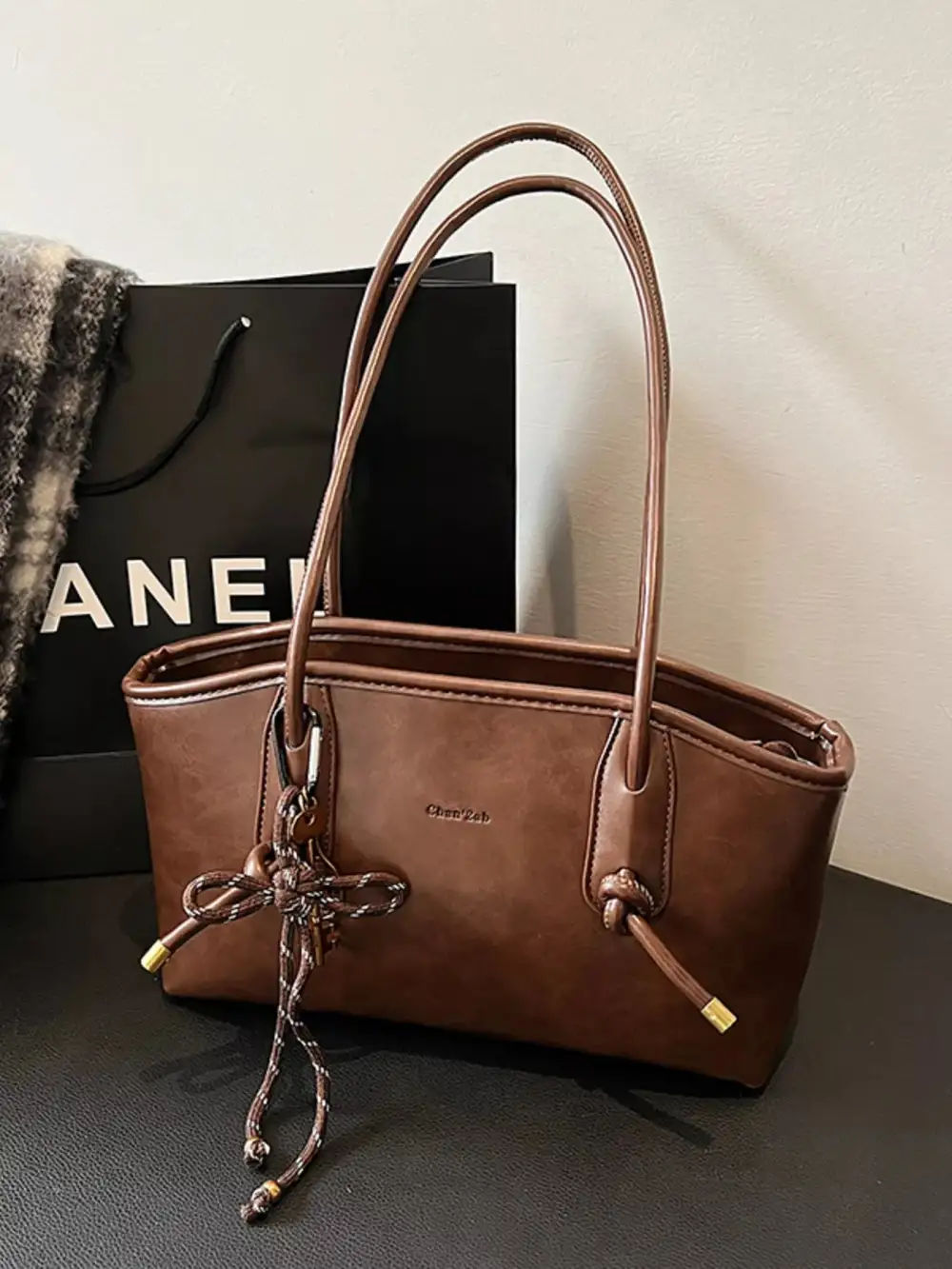 Vintage Faux Leather Shoulder Bag