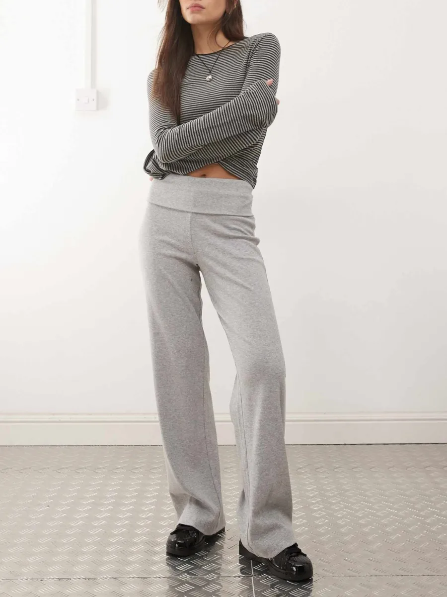 Chic Slouchy Knit Trousers