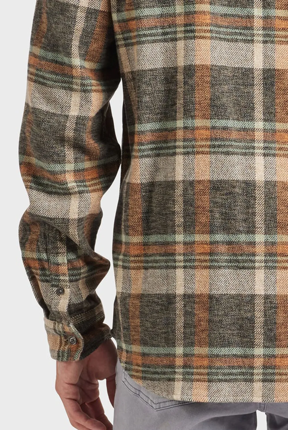 Titanium grey Plaid Flannel Shirt