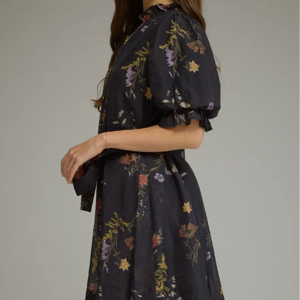 Floral Short Sleeve Mini Dress