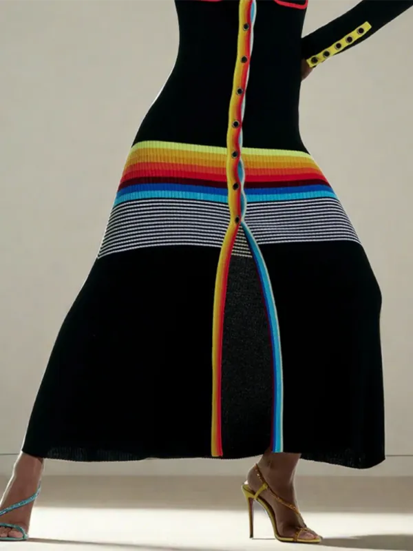 Skinny Buttoned Long Shirt Maxi Dress