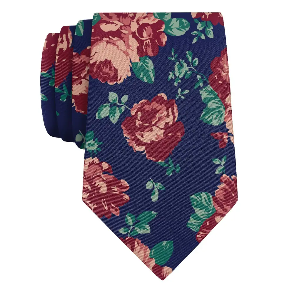 Elegant Floral Accent Necktie