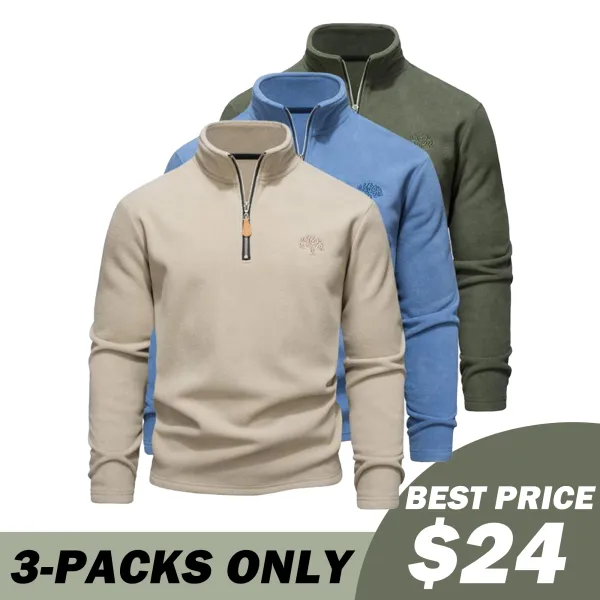 Men’s Half-Zip Fleece Sweatshirt | Warm, Casual & Comfortable