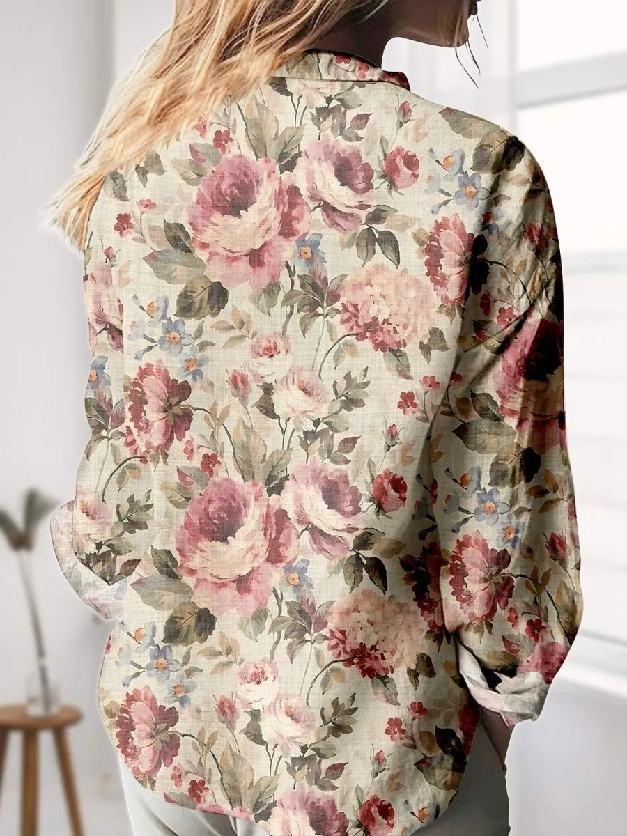 Vintage Peony Floral Shirt