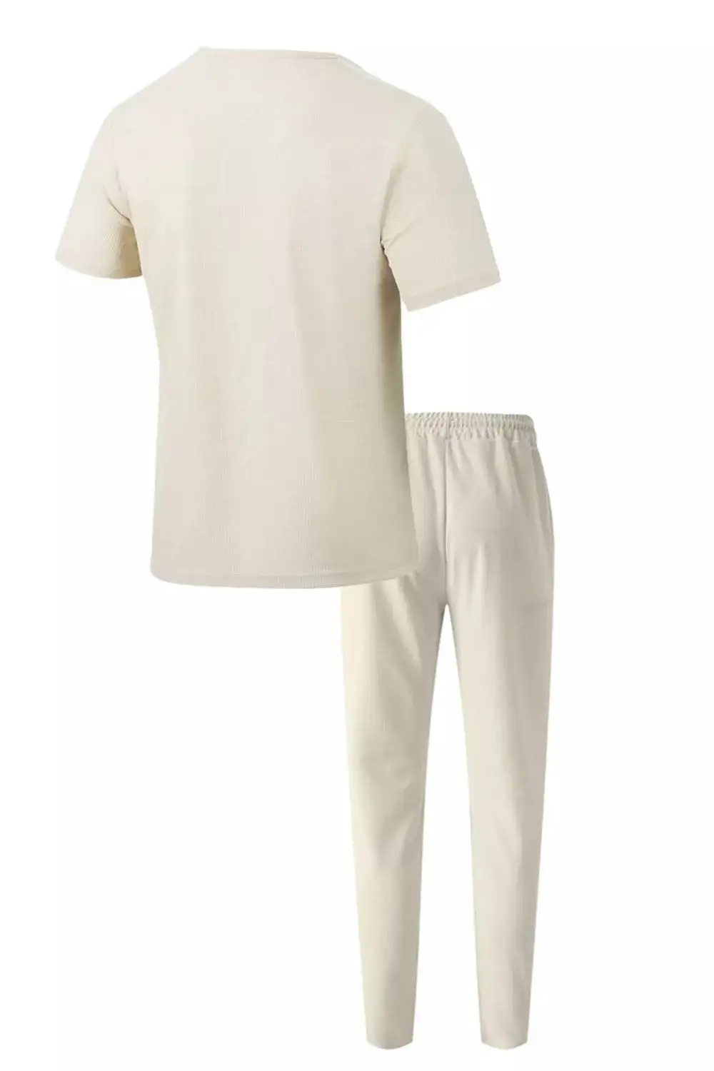 Men's Full Size Lace Up Front Top and Pants Set