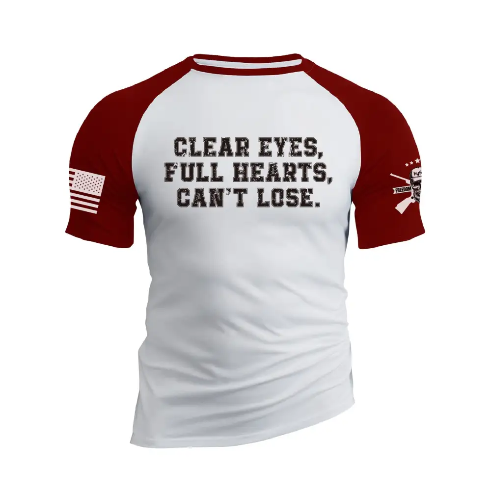 CLEAR EYES FULL HEARTS CAN'T LOSE RAGLAN GRAPHIC TEE