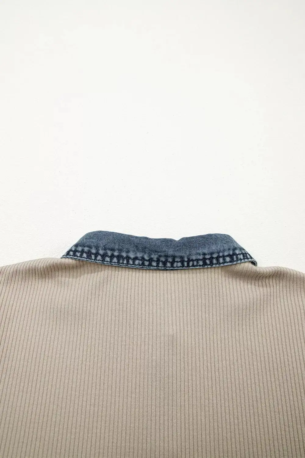 Denim Ribbed Mini Dress