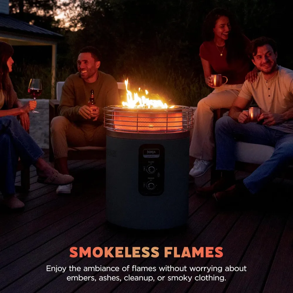 Ninja Fireside360™ Outdoor Heater & Fire Pit with 3 Modes – Flame, Heat, Flame & Heat
