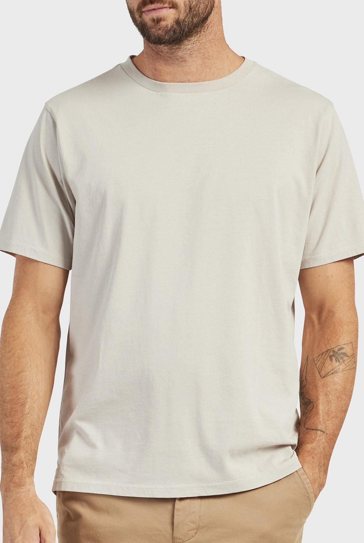 Short Sleeve Crew Neck Basic Tee - WEARBASECO