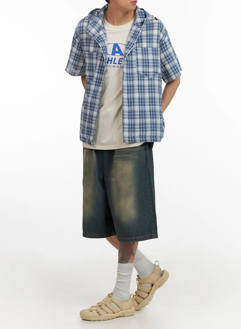 Men's Denim Washed Shorts