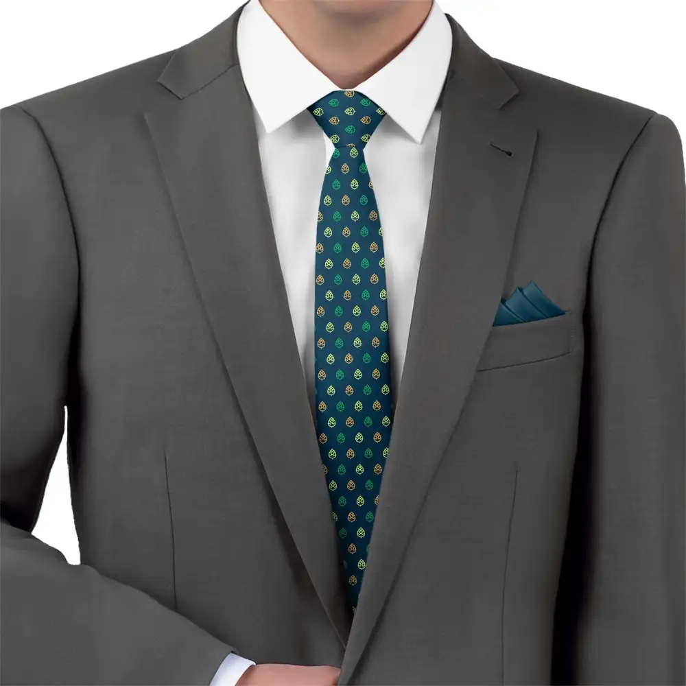 Beer Hops Pattern Necktie