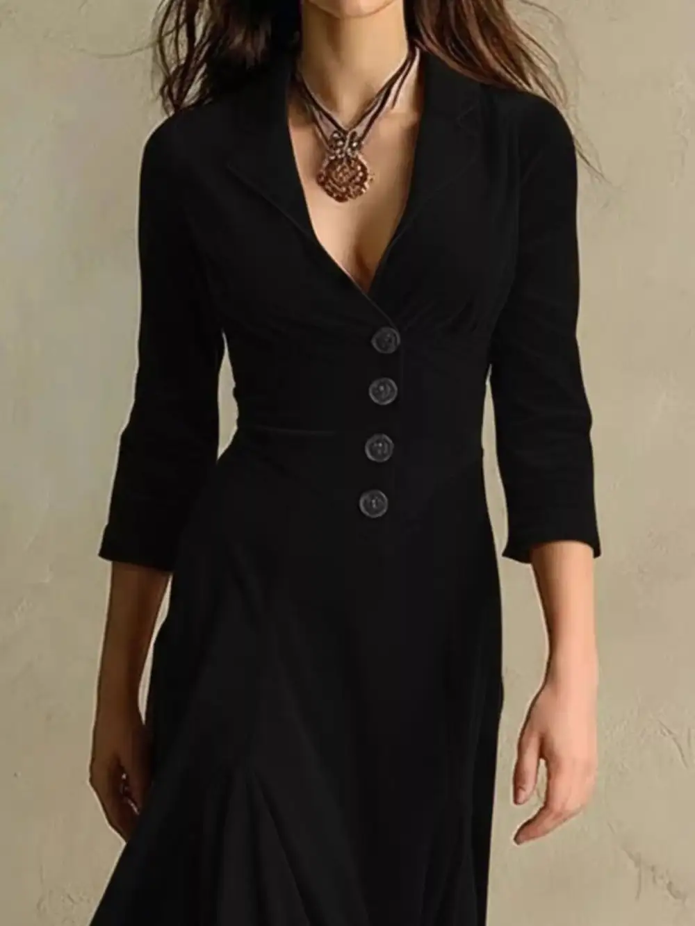 Wearable Cut Velvet Button Front Maxi Dress