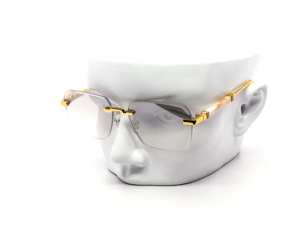 12-Pack Minimalist Rimless Metal Gradient Sunglasses