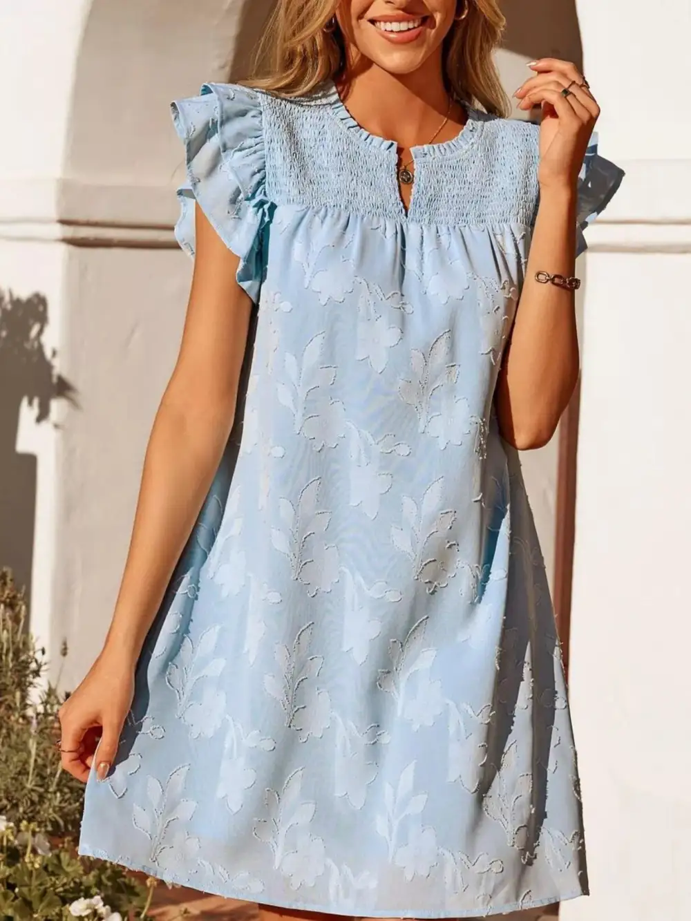 Floral Ruffle Mini Dress