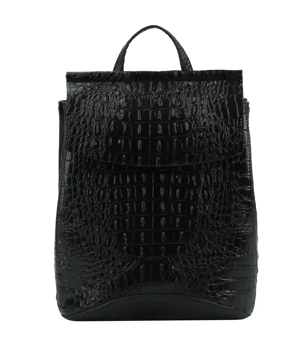 Croc Texture Shoulder Backpack