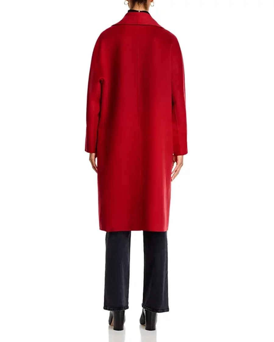 Shawl Collar Long Sleeves Multicolor Coat