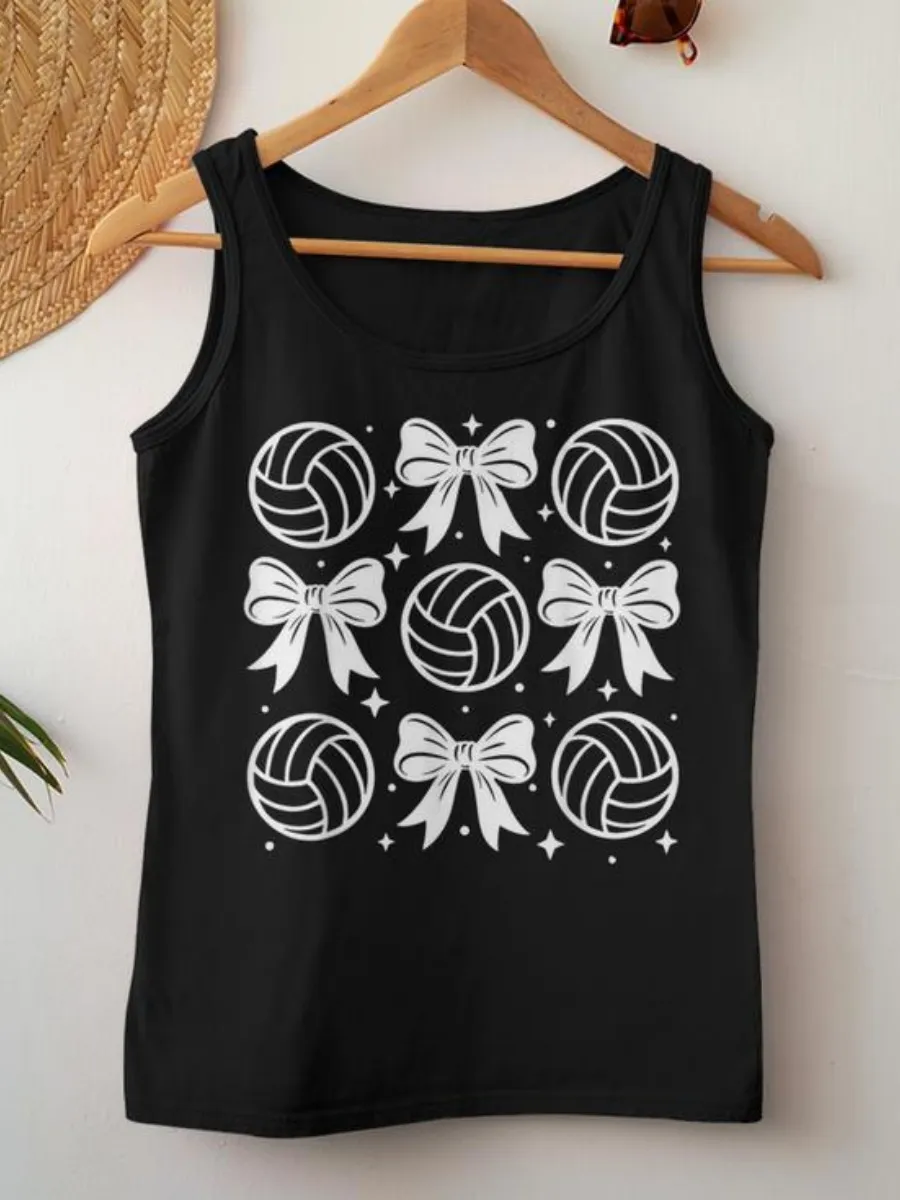 Volleyball Bow Graphic Tank