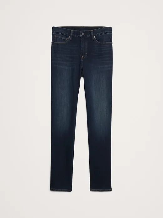 Slim Fit Medium Wash Stretch Fiber Men's Jeans