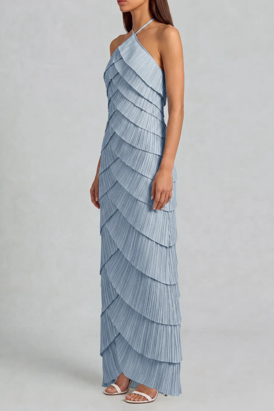 Halter Neck Layered Casual Dress