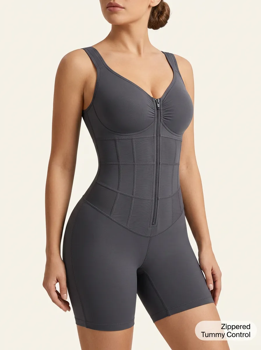 Modern Utility Women's Zip-Front Shaping Bodysuit