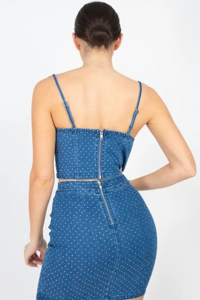 Everyday Rhinestone Women's Matching Set