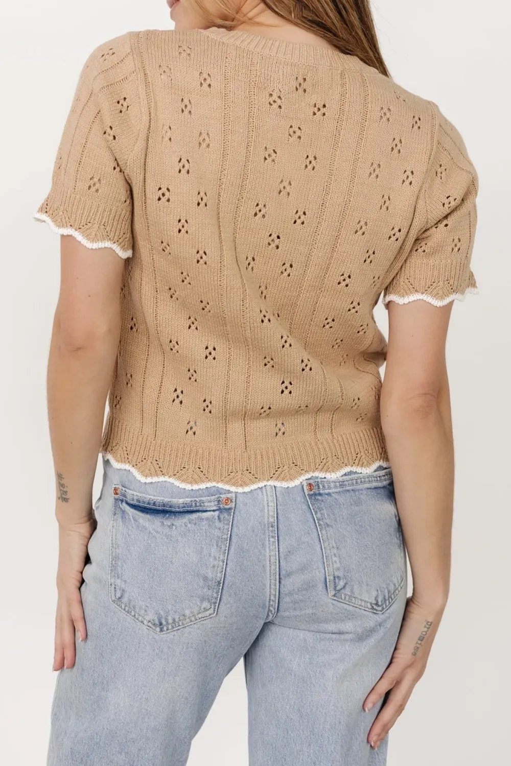 Temperament Lady Printed Hollow Shirt