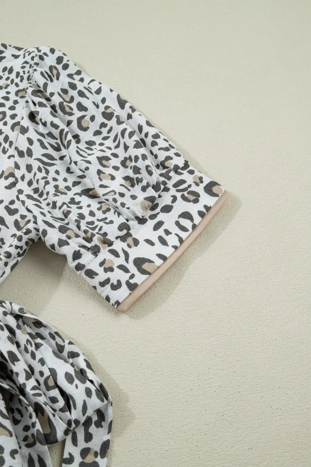 Animal Print Button Front Midi Dress