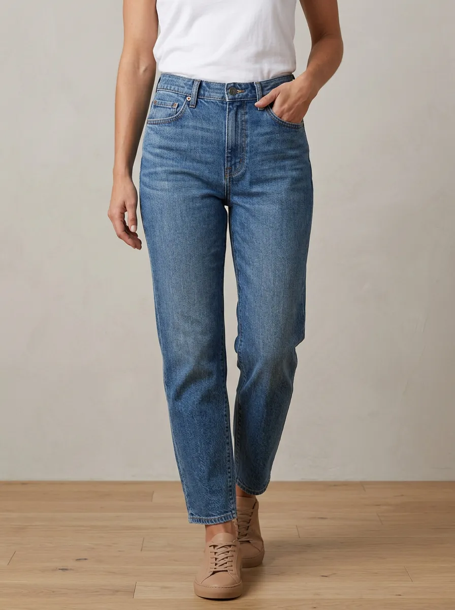 Modern-Essential Printed Denim Jeans