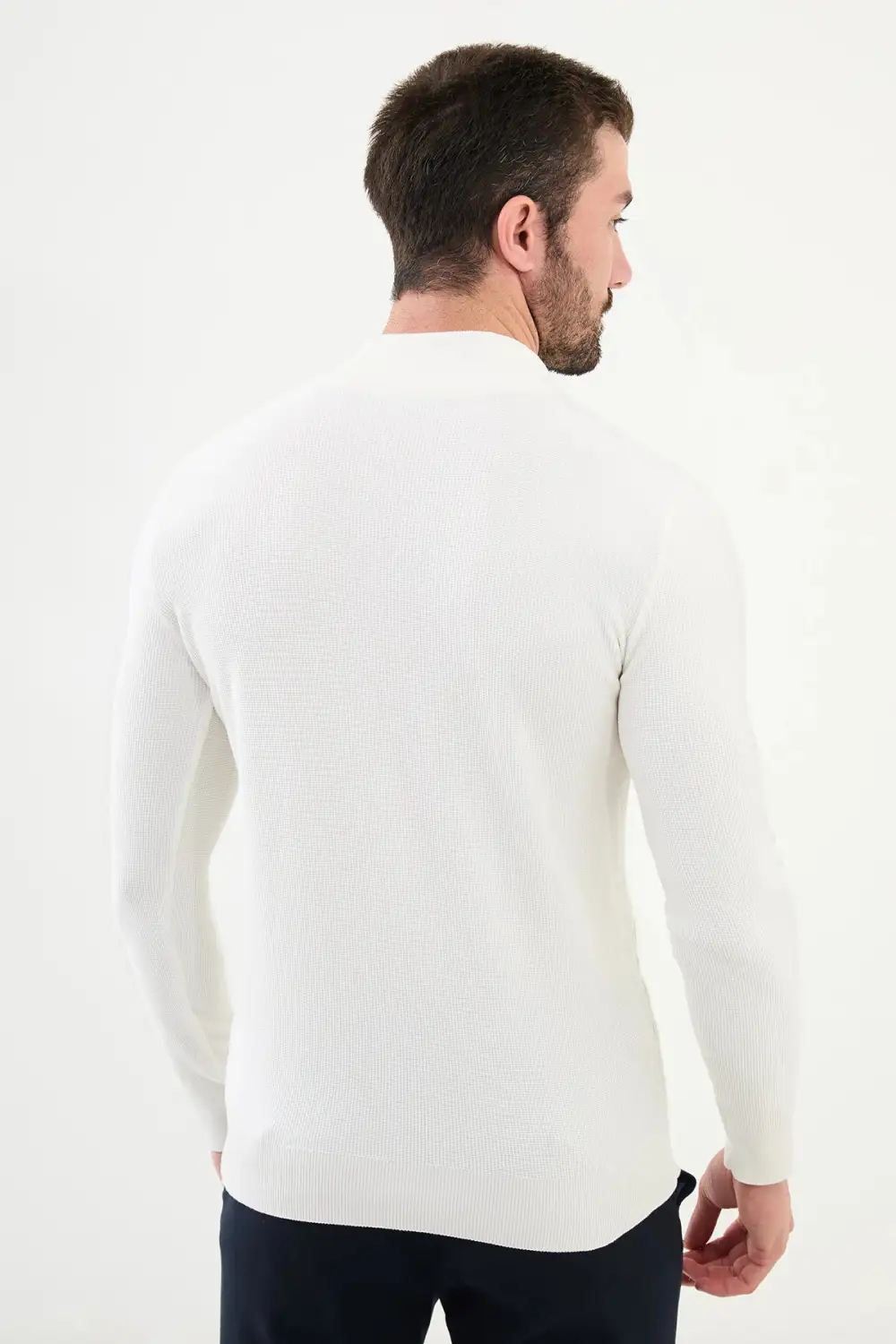 Classic Half Turtleneck Zip Knit Sweater