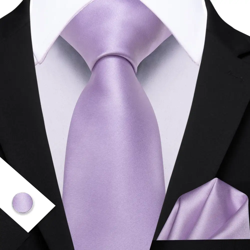 Elegant Solid Necktie Set
