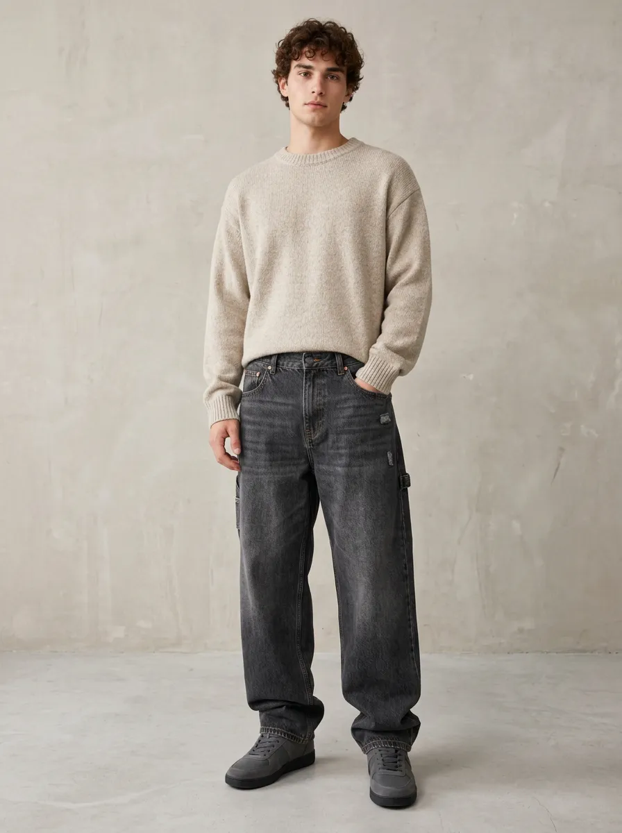 Men's Relaxed Cut Loose Fit Jeans