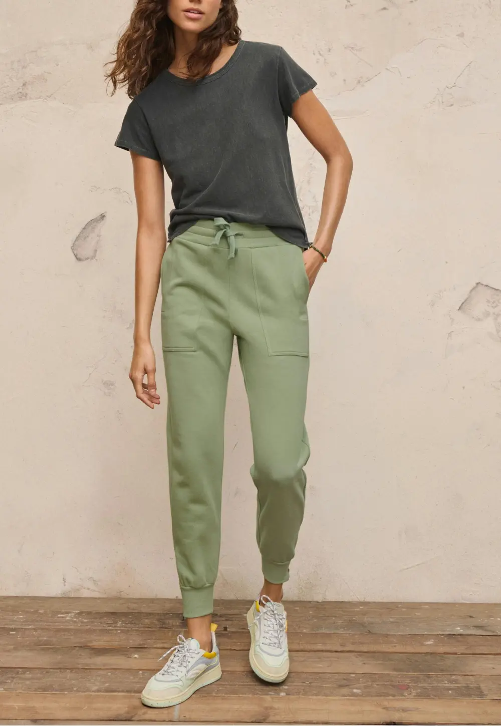 Jersey joggers Organic cotton fleeceback