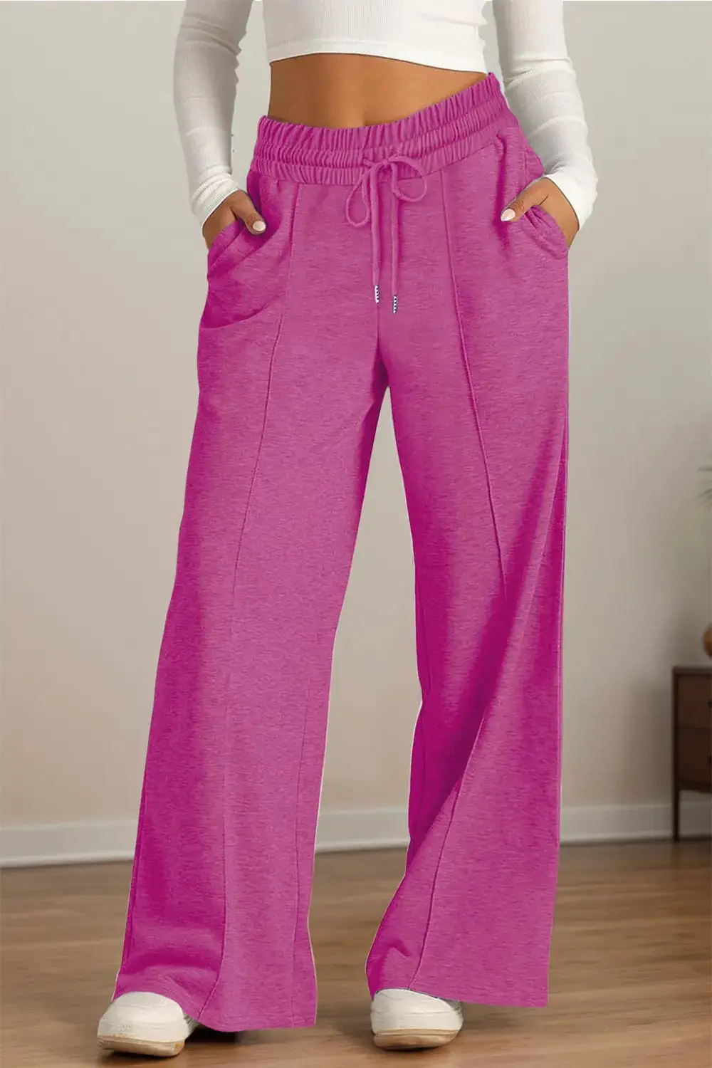 Lightweight High Waist Wide Leg Pants