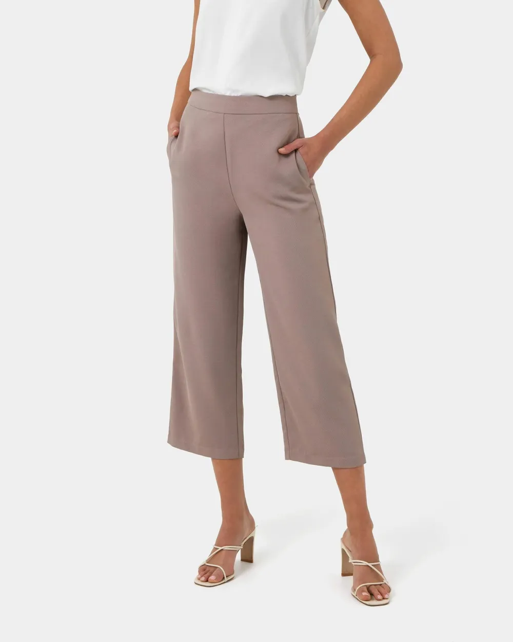 High-Waist Culotte -Mocha
