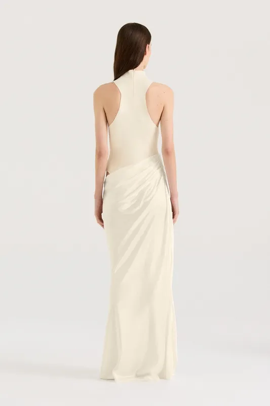 Butter Mock Neck Convertible Maxi Dress