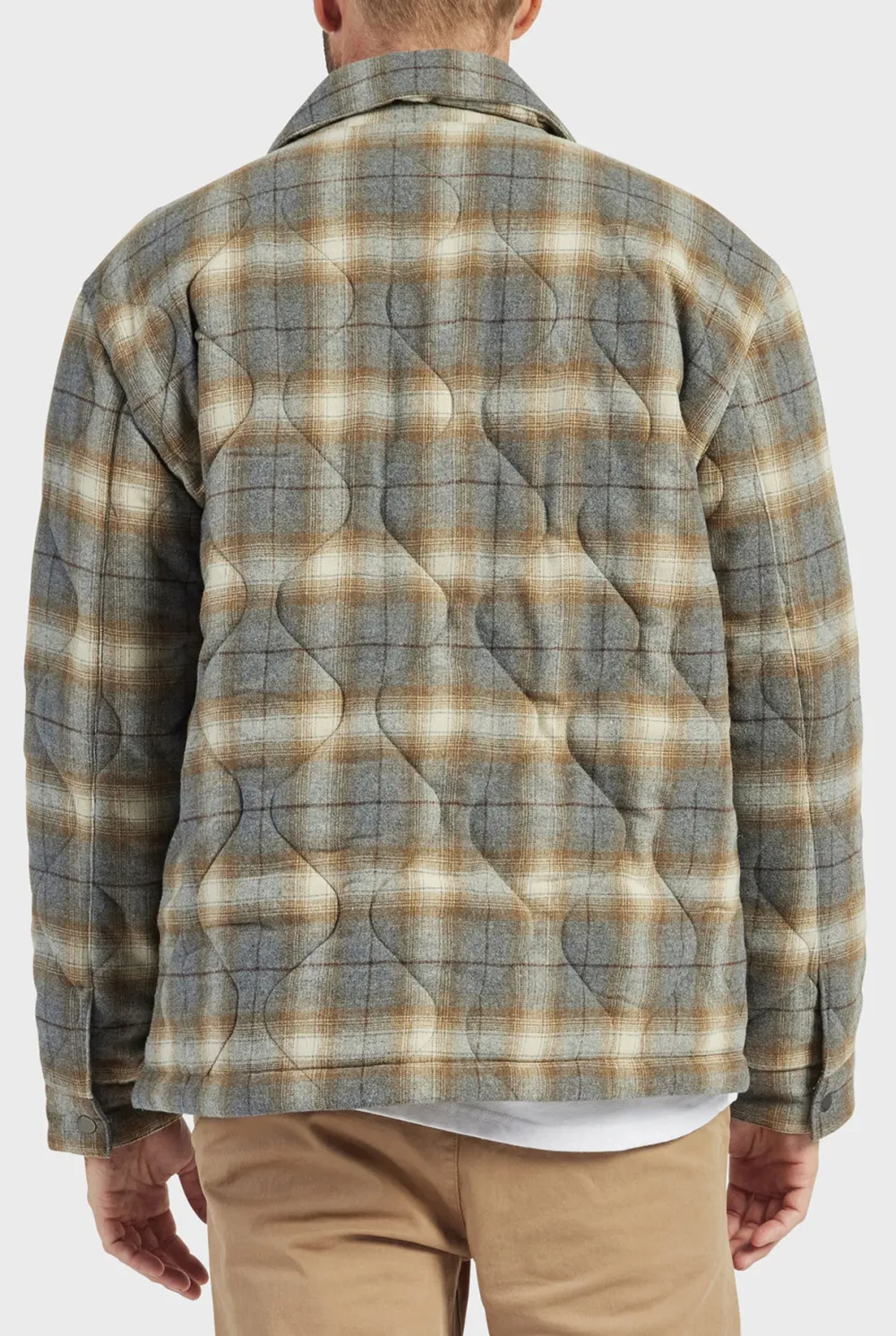 Plaid Wool Blend Jacket