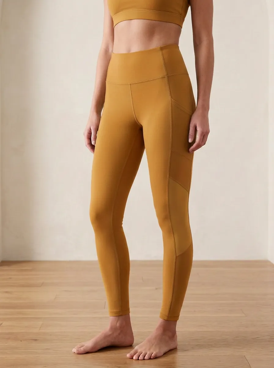 Women's High-Waisted Pocket High-Rise Waistband Secure Fit Yoga Leggings