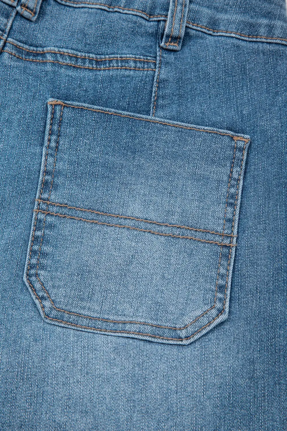 Sharp Straight Leg Denim Jeans
