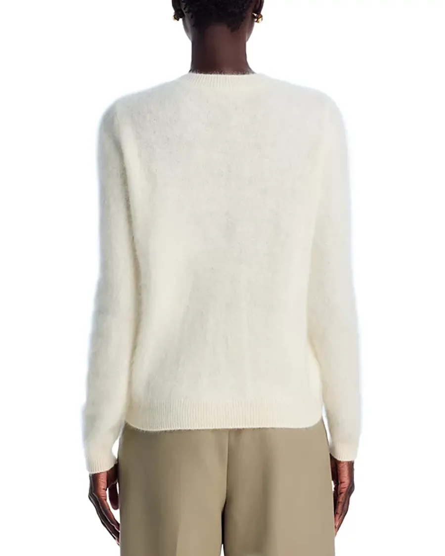 Crew Neck Cashmere Brushed Cashmere Sweater