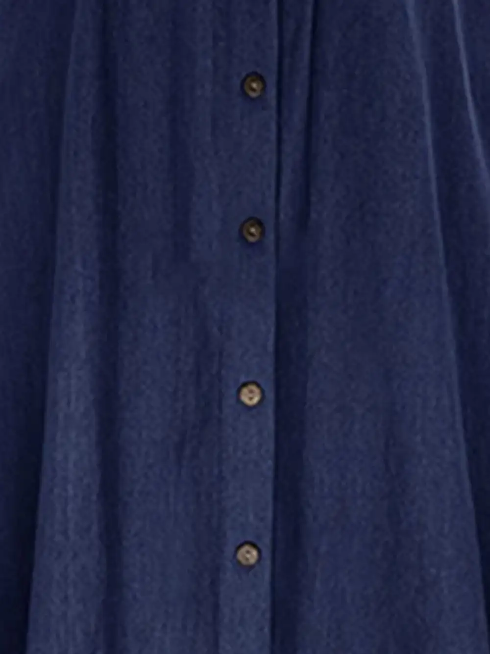 Full Size Button-front Denim A-line Skirt Plus Size