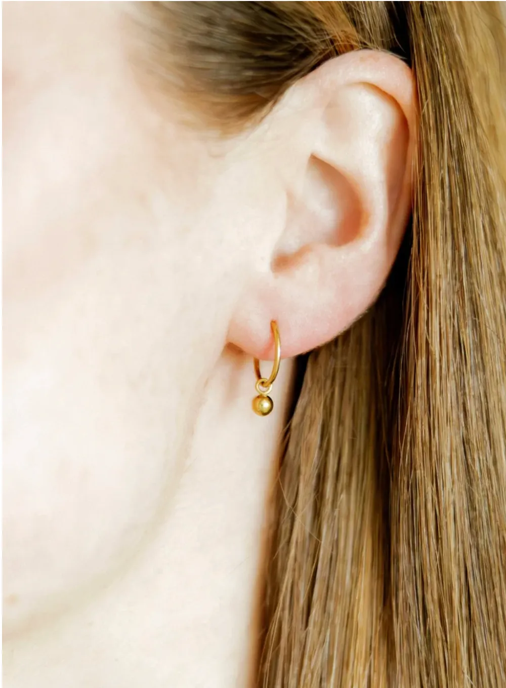 Ball Charm Huggie Earrings