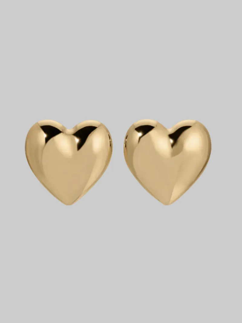 Rounded Heart Earrings