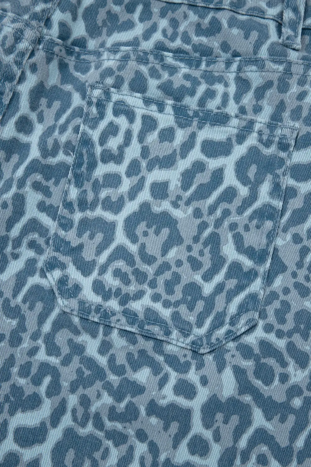 Collared High Rise Denim Jeans