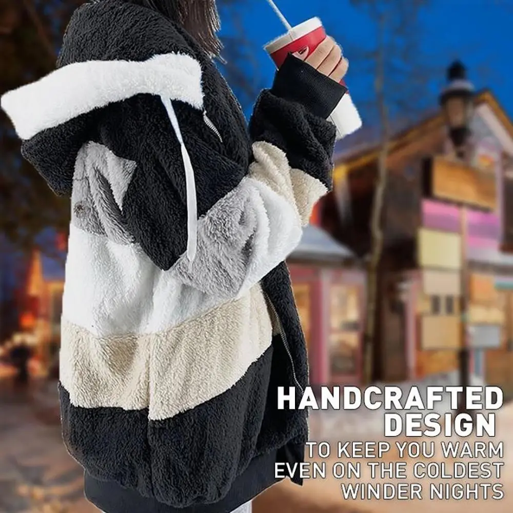 🔥HOT SELL-🐑RCONTRASTING LAMB WOOL PADDED COAT🎁SPECIAL OFFER