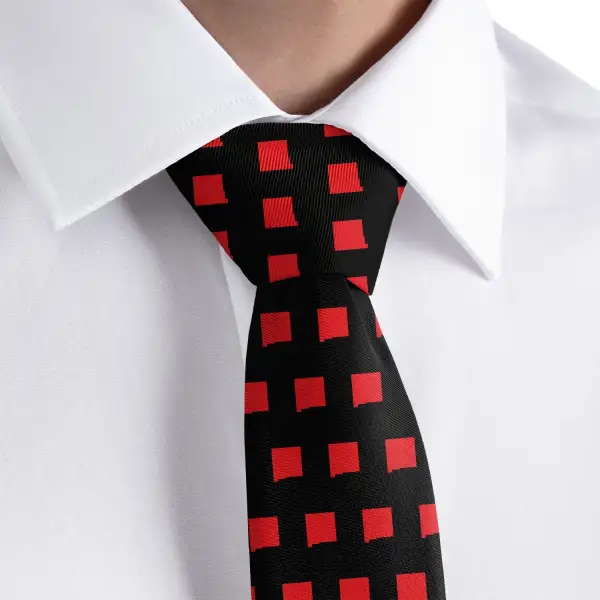 Modern Outline Emblem Theme Necktie