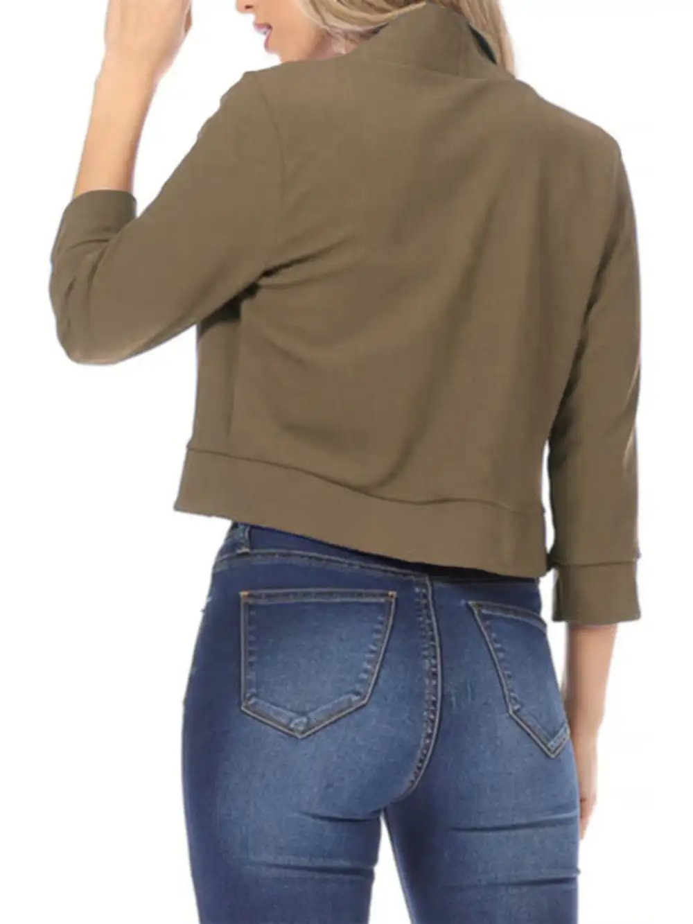 Open-Front Cropped Blazer