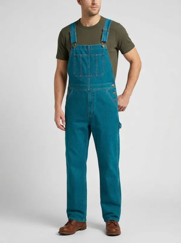 Men's Classic Blue Denim Workwear Bib Overalls