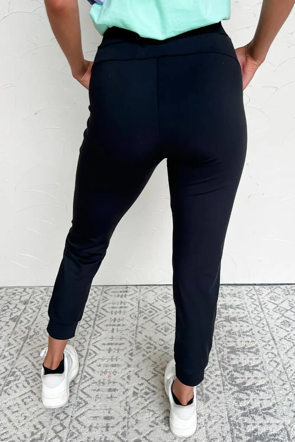 Slim-Fit Drawstring Exposed-Seam Jogger Pants