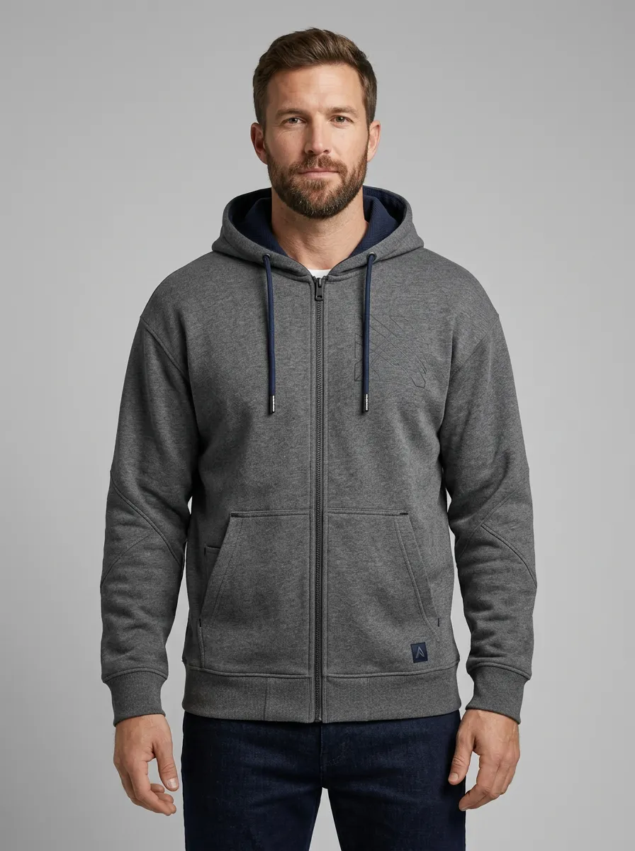 Athletic Embroidered Zip-Up Edit Men's Sport Jacket